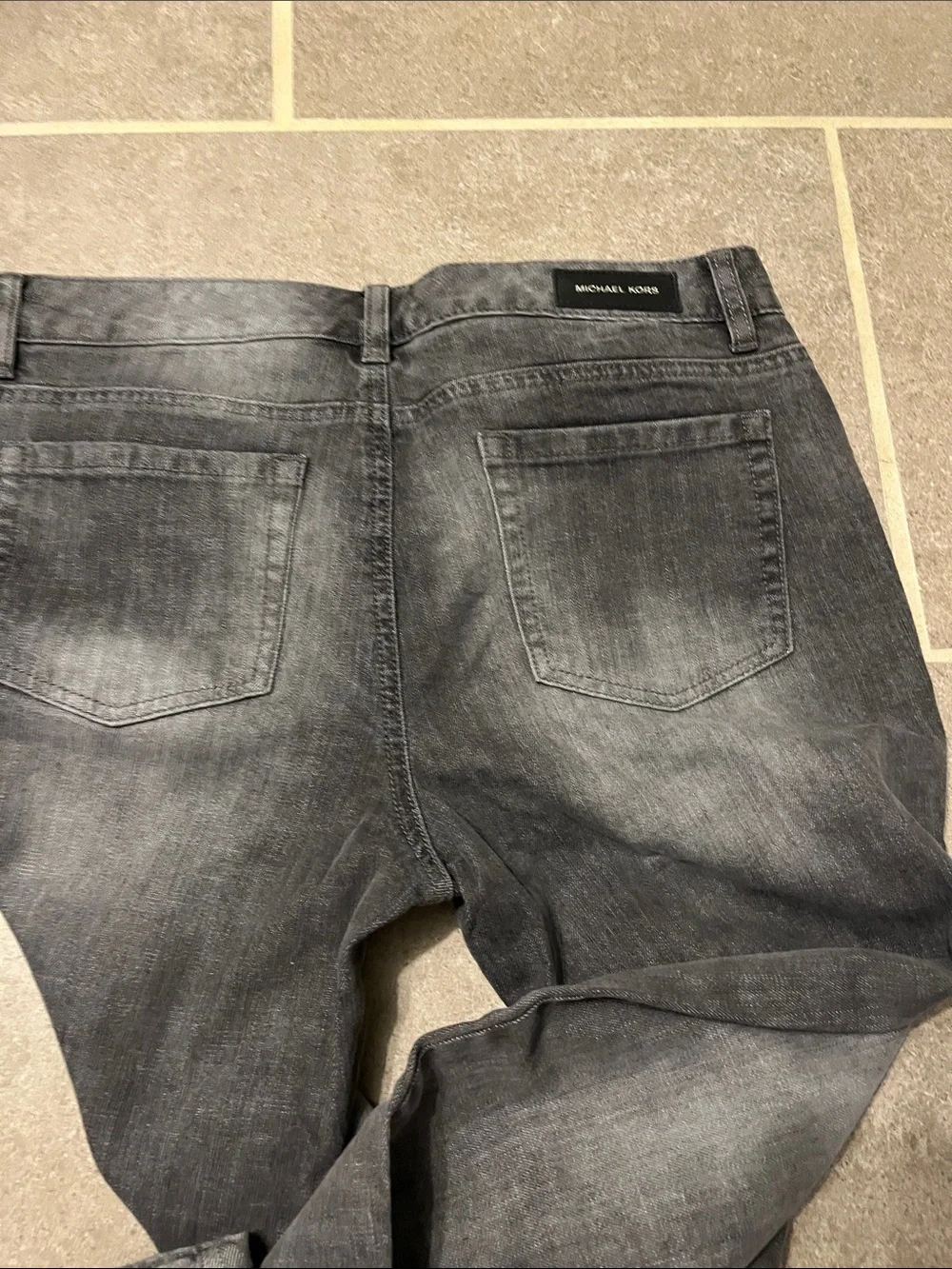 Michael Kors womens Grey Black Washed Skinny Jeans